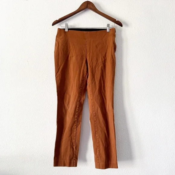 Ankle Pants Size 4 Rust Burnt Orange Slim Fit Pull On Workwear A New Day Casual - Picture 2 of 15